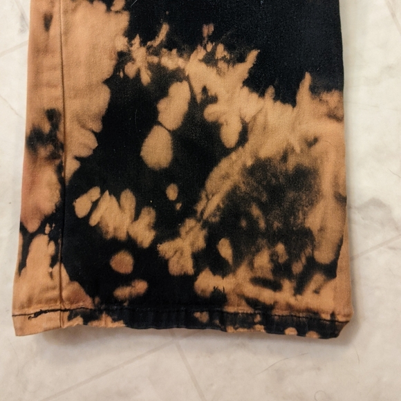 Bleached Grunge Stretchy Black Pants - Picture 8 of 14